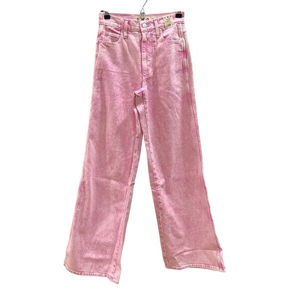 AMO Frida High Rise Wide Leg Jean In Peony Size 25 - Picture 3 of 7